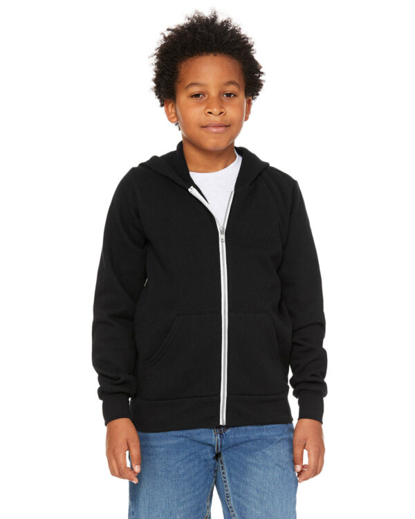 Youth Sponge Fleece Full-Zip Hooded Sweatshirt - Apparel Globe