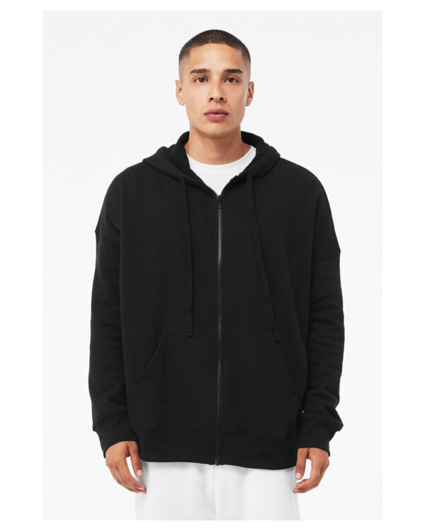 Cozy Style: Bella + Canvas Unisex Sponge Fleece DTM Full-Zip Hooded Sweatshirt - Image 2