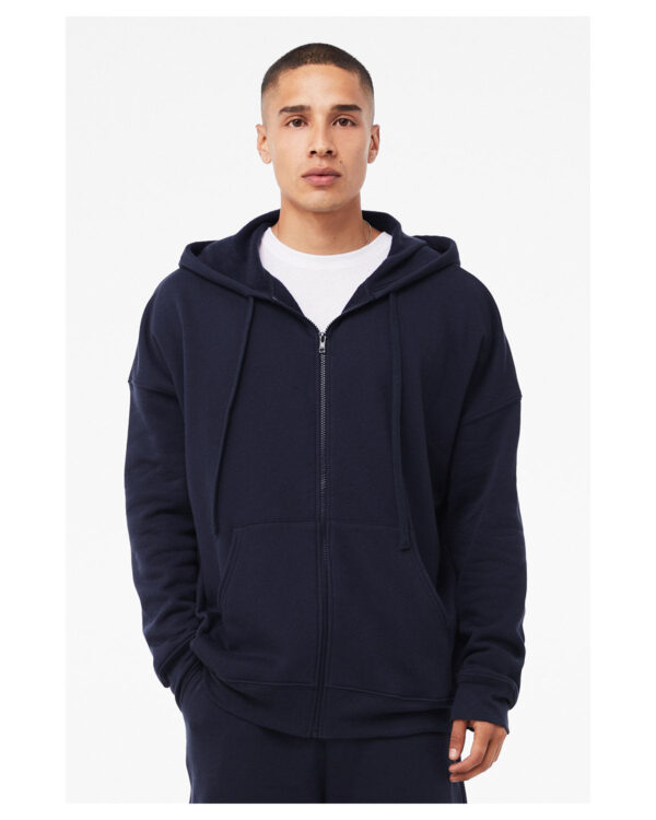 Cozy Style: Bella + Canvas Unisex Sponge Fleece DTM Full-Zip Hooded Sweatshirt - Image 5