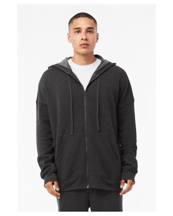 Cozy Style: Bella + Canvas Unisex Sponge Fleece DTM Full-Zip Hooded Sweatshirt - Image 3