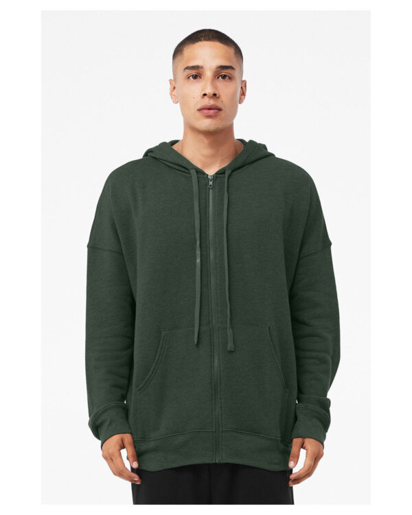 Cozy Style: Bella + Canvas Unisex Sponge Fleece DTM Full-Zip Hooded Sweatshirt - Image 4