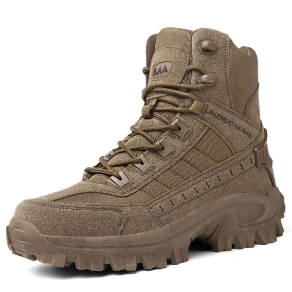 Large Size High Top Outdoor Tactical Boots Desert Boots Men's Combat - Image 4