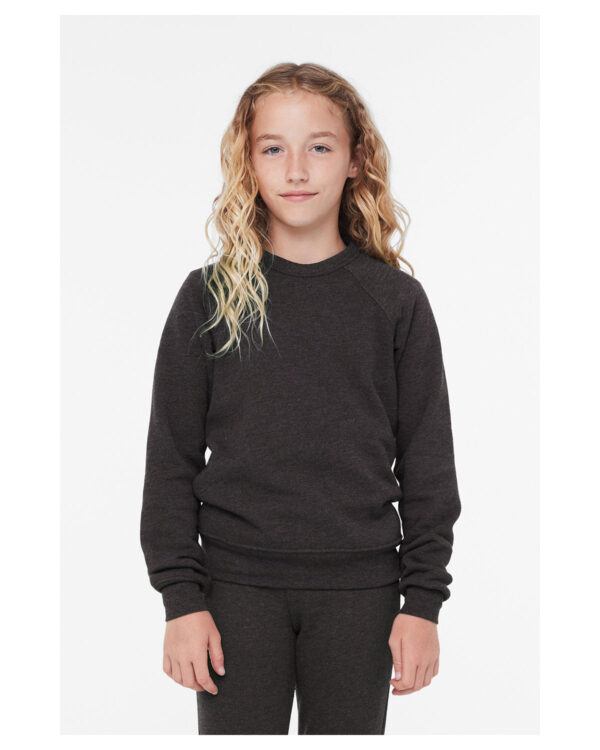 Bella + Canvas Youth Sponge Fleece Raglan Sweatshirt: Comfort and Style for Young Ones - Image 2