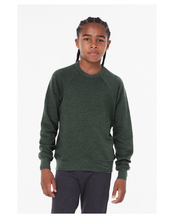 Bella + Canvas Youth Sponge Fleece Raglan Sweatshirt: Comfort and Style for Young Ones - Image 3