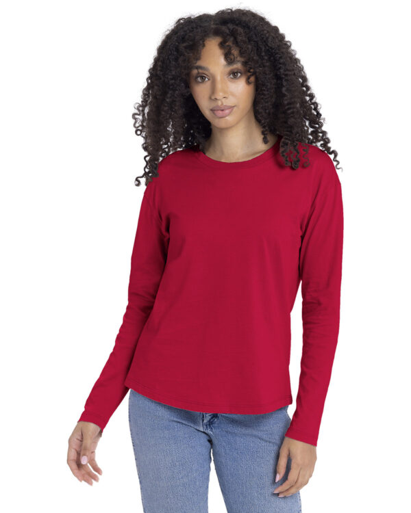 Ladies' Relaxed Long Sleeve T-Shirt - Image 4