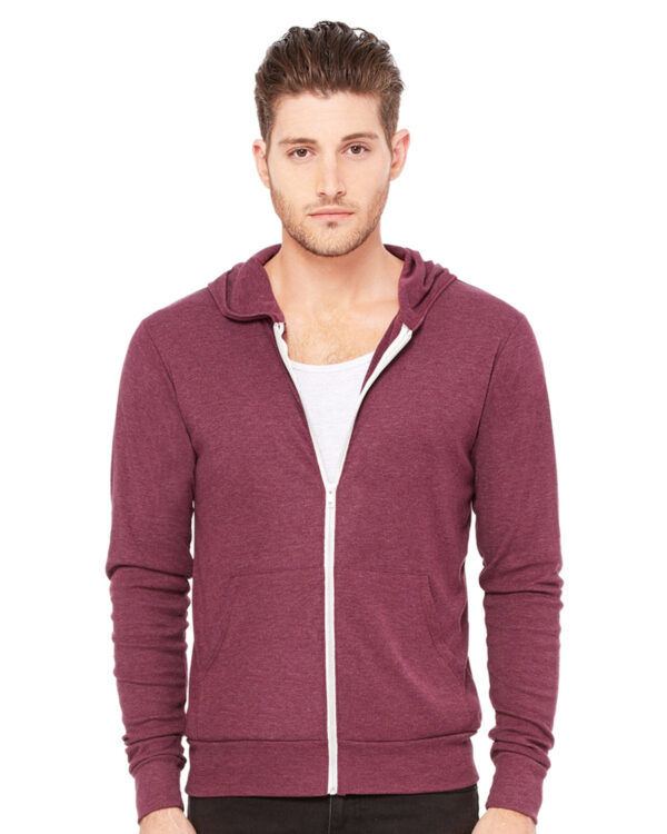 EFFORTLESS-STYLE-AND-COMFORT-BELLA-CANVAS-UNISEX-TRIBLEND-FULL-ZIP-LIGHTWEIGHT-HOODIE