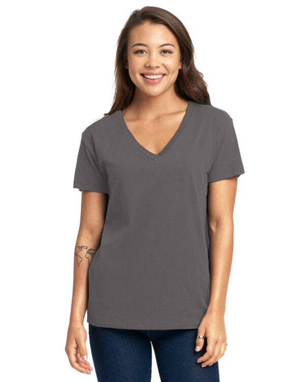 Ladies' Relaxed V-Neck T-Shirt - Image 3