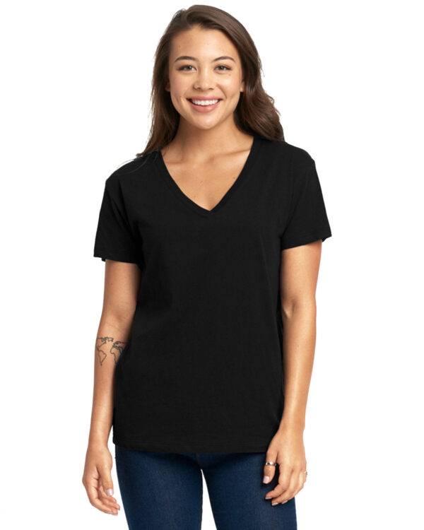 Ladies' Relaxed V-Neck T-Shirt - Image 4