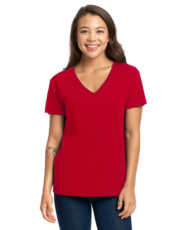 Ladies' Relaxed V-Neck T-Shirt - Image 5