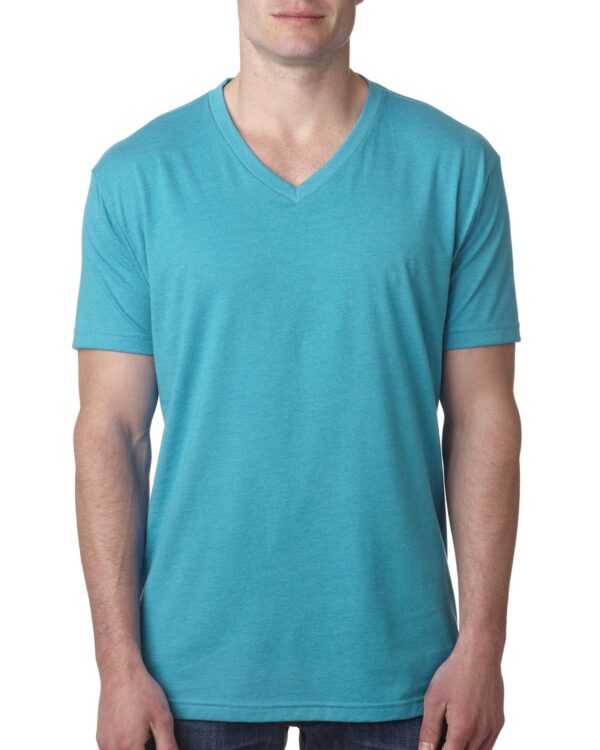 Men's CVC V-Neck T-Shirt - Image 3