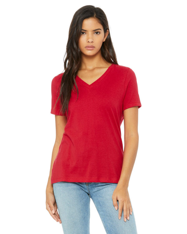 Bella + Canvas Ladies' Relaxed Heather CVC Jersey V-Neck T-Shirt: Where Comfort Meets Style - Image 8