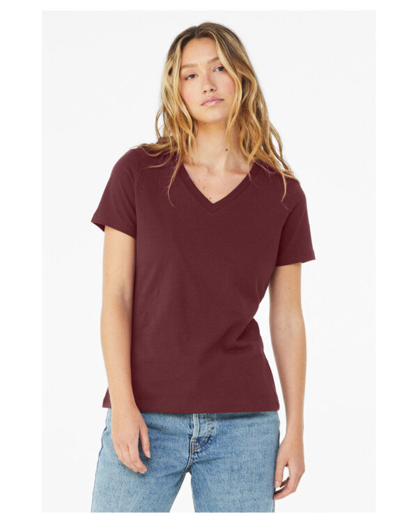 Bella + Canvas Ladies' Relaxed Heather CVC Jersey V-Neck T-Shirt: Where Comfort Meets Style - Image 4