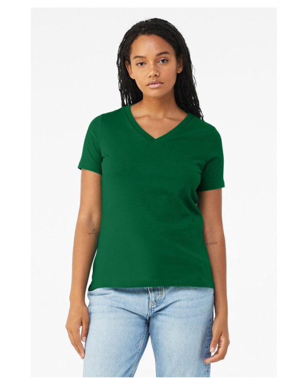 Bella + Canvas Ladies' Relaxed Heather CVC Jersey V-Neck T-Shirt: Where Comfort Meets Style - Image 3