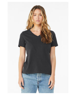 Bella + Canvas Ladies' Relaxed Heather CVC Jersey V-Neck T-Shirt: Where Comfort Meets Style