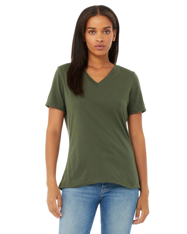 Bella + Canvas Ladies' Relaxed Heather CVC Jersey V-Neck T-Shirt: Where Comfort Meets Style - Image 5