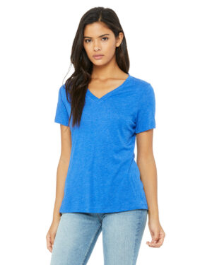 EFFORTLESS-STYLE-AND-COMFORT-BELLA-CANVAS-LADIES-RELAXED-TRIBLEND-V-NECK-T-SHIRT