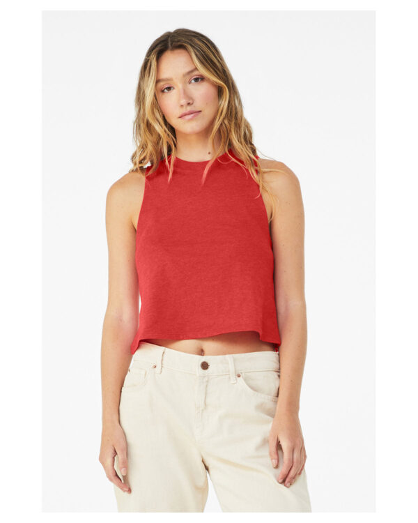 Bella + Canvas Ladies' Racerback Cropped Tank: Chic Comfort and Contemporary Style - Image 3