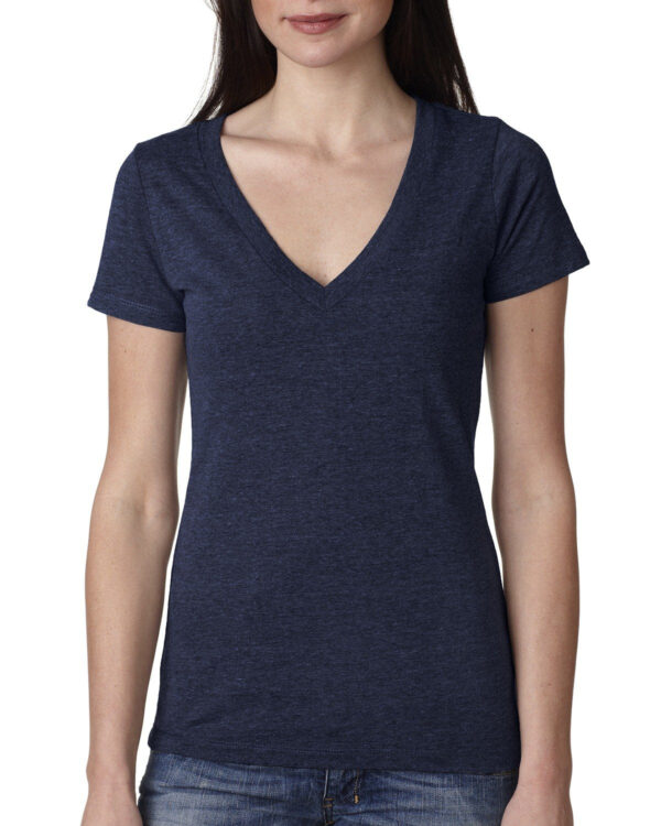 Ladies' Triblend Deep V - Image 5