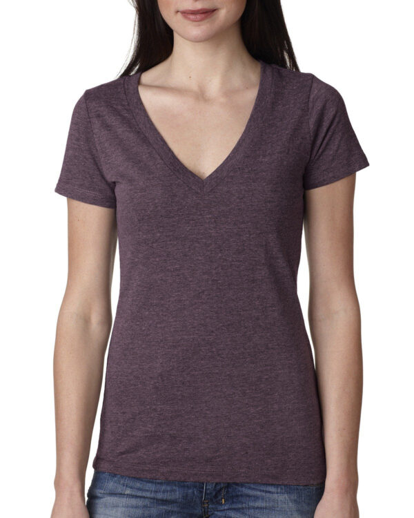 Ladies' Triblend Deep V - Image 7