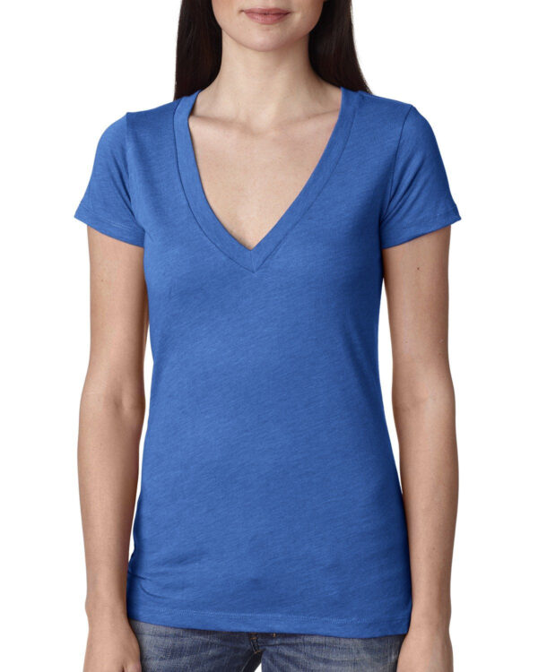 Ladies' Triblend Deep V - Image 9