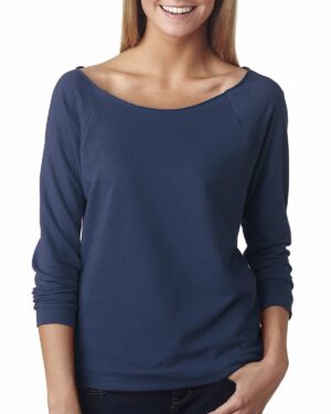 Ladies' French Terry Three-Quarter Sleeve Raglan