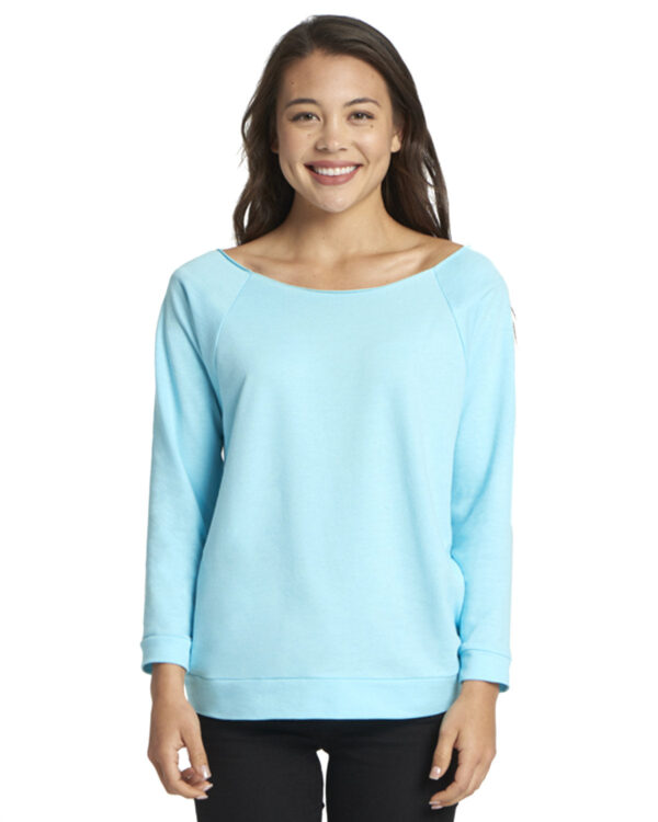 Ladies' French Terry Three-Quarter Sleeve Raglan - Image 2