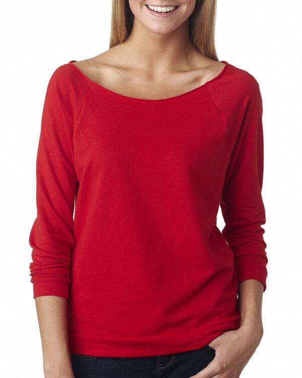 Ladies' French Terry Three-Quarter Sleeve Raglan - Image 5