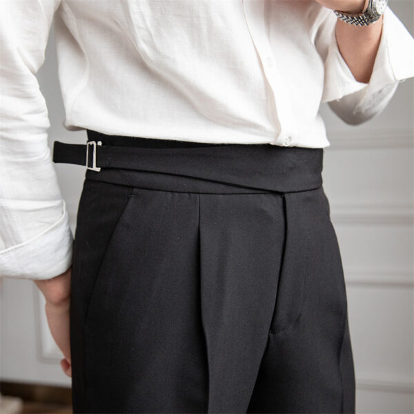 Men's Anti-wrinkle Casual Trousers High Waist Straight - Image 5