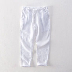 Men's Linen Elastic Waist Casual Pants