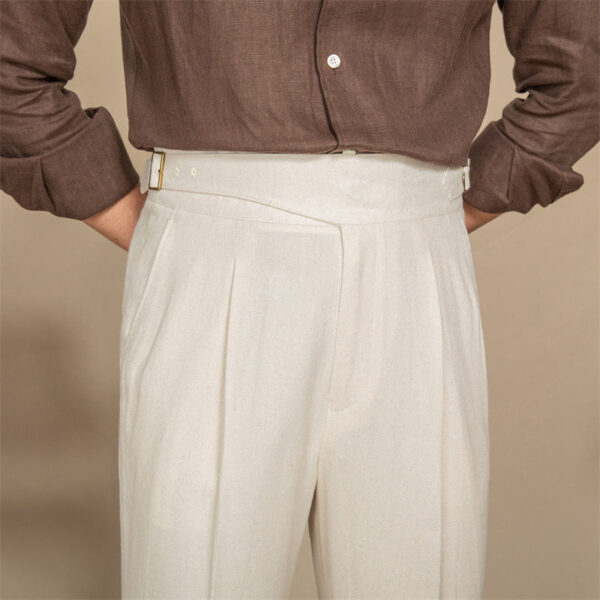 Light Drape Breathable Silhouette Casual Western Pants High Waist - Image 2