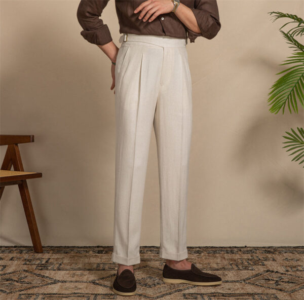 Light Drape Breathable Silhouette Casual Western Pants High Waist - Image 6