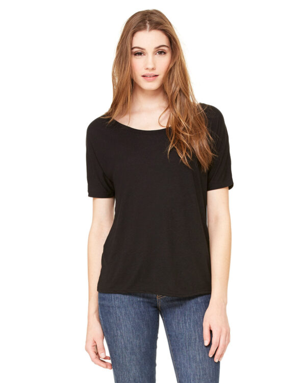 Bella + Canvas Ladies' Slouchy Scoop-Neck T-Shirt: Effortless Comfort and Relaxed Style - Image 3