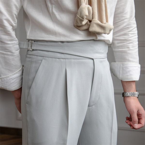 Men's Anti-wrinkle Casual Trousers High Waist Straight - Image 3