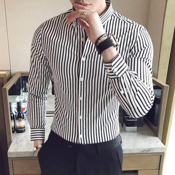 Long Sleeve Striped Shirts - Image 6