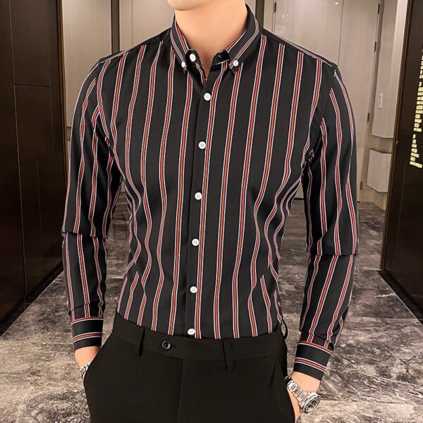 Long Sleeve Striped Shirts - Image 11