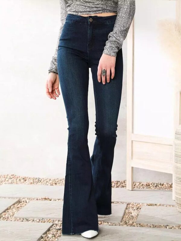 Autumn Winter Slim Fit Stretch Flared Pants Women Jeans Women Jeans - Image 4