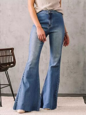 Autumn Winter Slim Fit Stretch Flared Pants Women Jeans Women Jeans