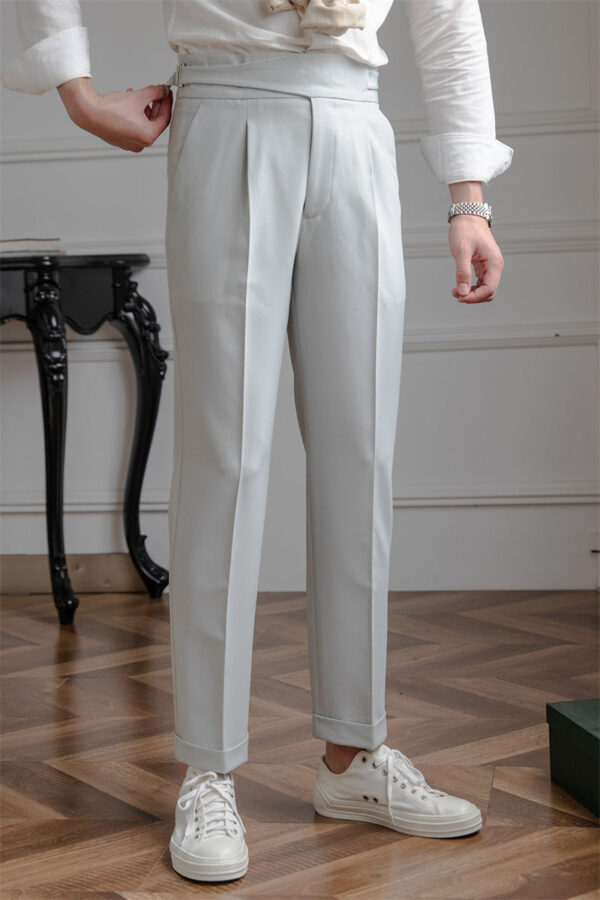 Men's Anti-wrinkle Casual Trousers High Waist Straight - Image 2