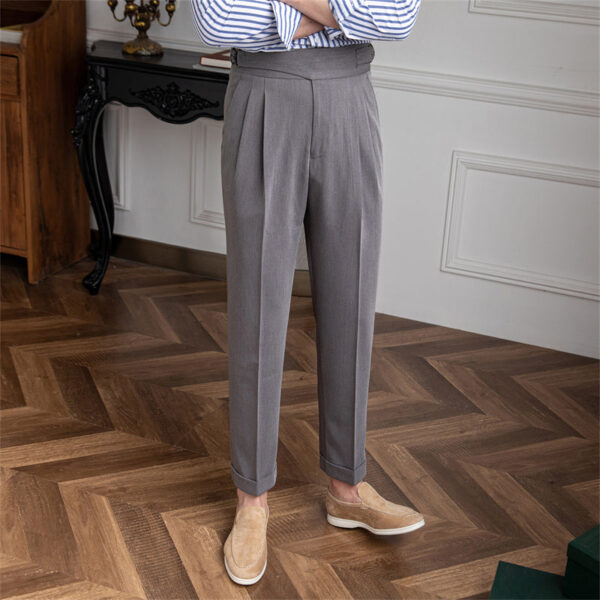 Retro Gentleman Casual Pants Fashion Straight Drape Western - Image 3