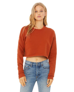 Bella + Canvas Ladies' Cropped Fleece Crew: Contemporary Elegance and Comfort