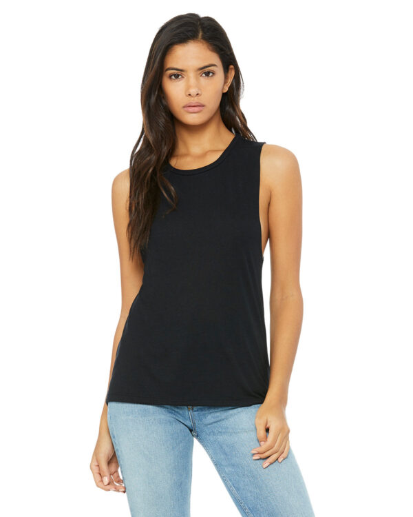 Bella + Canvas Flowy Scoop Muscle Tank: Effortless Style for Women - Image 2