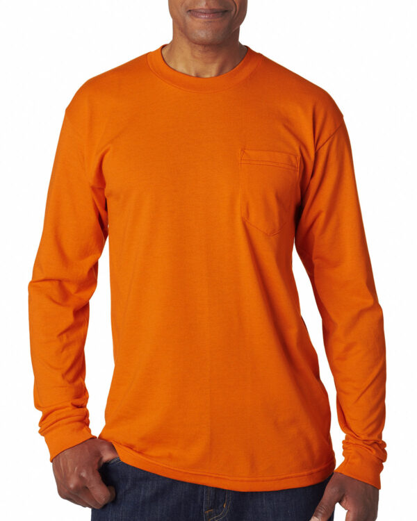 Adult Long-Sleeve T-Shirt with Pocket