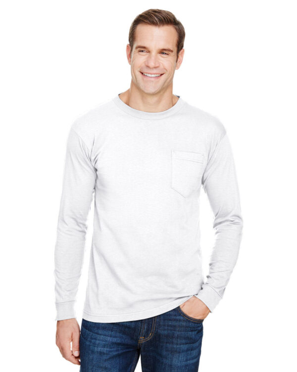 Bayside Unisex Union-Made Long-Sleeve Pocket Crew T-Shirt - Image 10