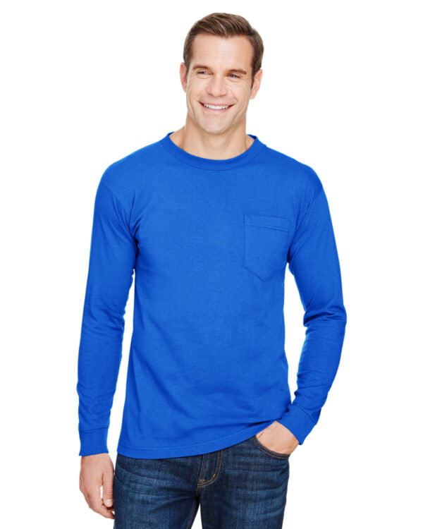 Bayside Unisex Union-Made Long-Sleeve Pocket Crew T-Shirt - Image 9