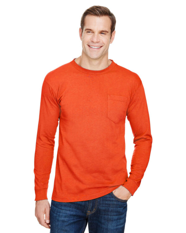 Bayside Unisex Union-Made Long-Sleeve Pocket Crew T-Shirt - Image 3