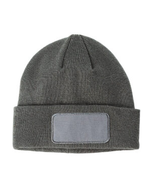 Big Accessories Patch Beanie: Embodied Style with Artful Accents