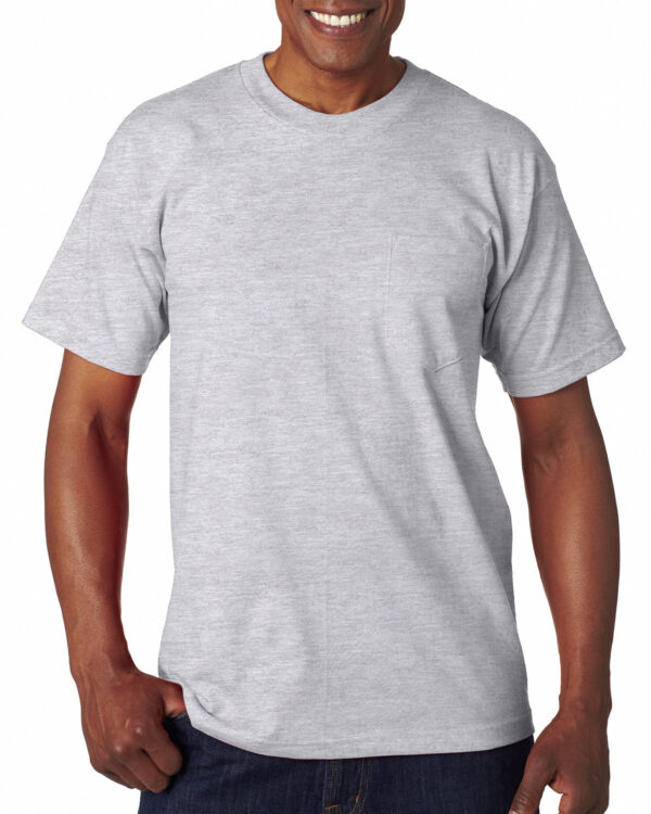 Bayside Adult 6.1 oz., 100% Cotton Pocket T-Shirt