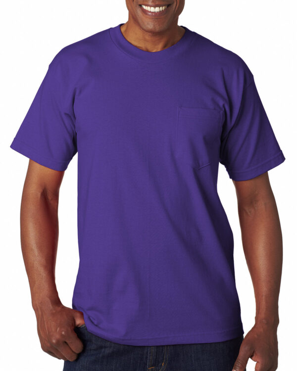 Bayside Adult 6.1 oz., 100% Cotton Pocket T-Shirt - Image 9