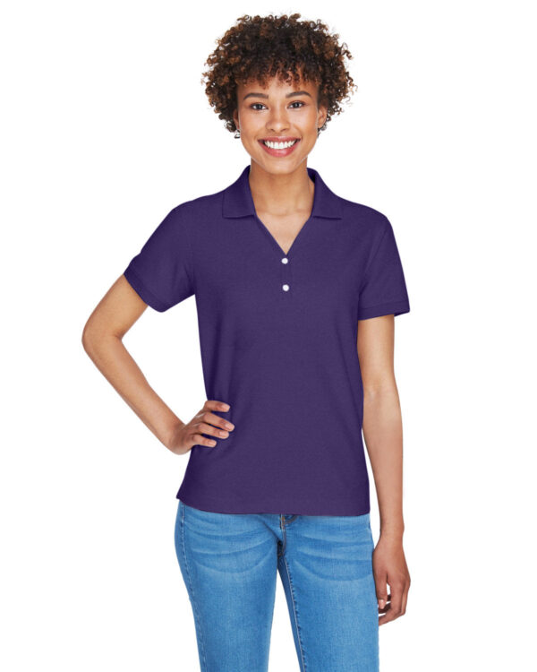 Elevate Your Look with the Devon & Jones Ladies' Pima PiquÃ© Y-Collar Polo! - Image 3