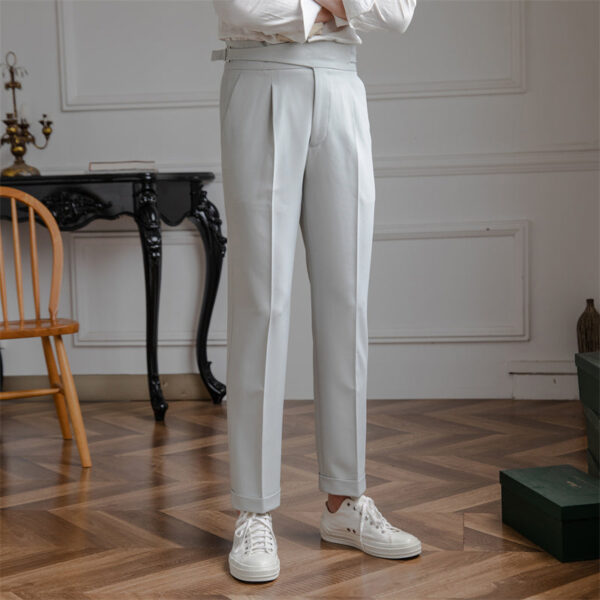 Men's Anti-wrinkle Casual Trousers High Waist Straight - Image 4